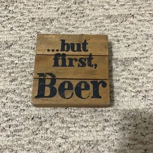 Wooden bar sign